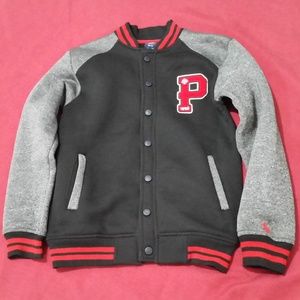 US POLO ASSN. BLACK/GRAY BOYS SWEATER Cardigan
